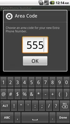 Extra Phone Number android App screenshot 1